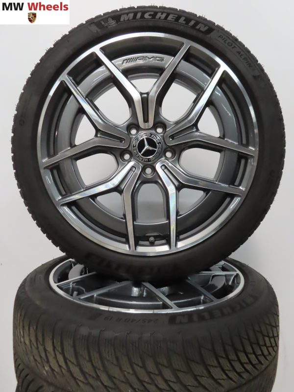 Originele Mercedes AMG 19 inch velgen E W213 S213 C238 met Michelin winterbanden demoset