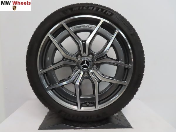 Originele Mercedes AMG 19 inch velgen E W213 S213 C238 met Michelin winterbanden demoset - Afbeelding 2