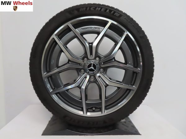 Originele Mercedes AMG 19 inch velgen E W213 S213 C238 met Michelin winterbanden demoset - Afbeelding 3