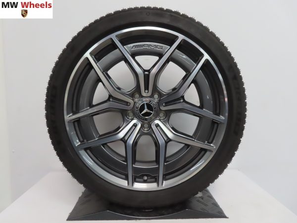 Originele Mercedes AMG 19 inch velgen E W213 S213 C238 met Michelin winterbanden demoset - Afbeelding 4