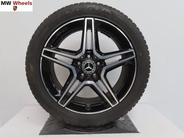 Originele Mercedes E klasse W213 AMG 18 inch velgen met winterbanden - Afbeelding 4