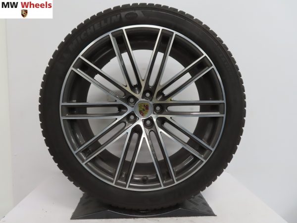 Originele Porsche Macan Turbo IV 21 inch velgen met Michelin winterbanden - Afbeelding 5