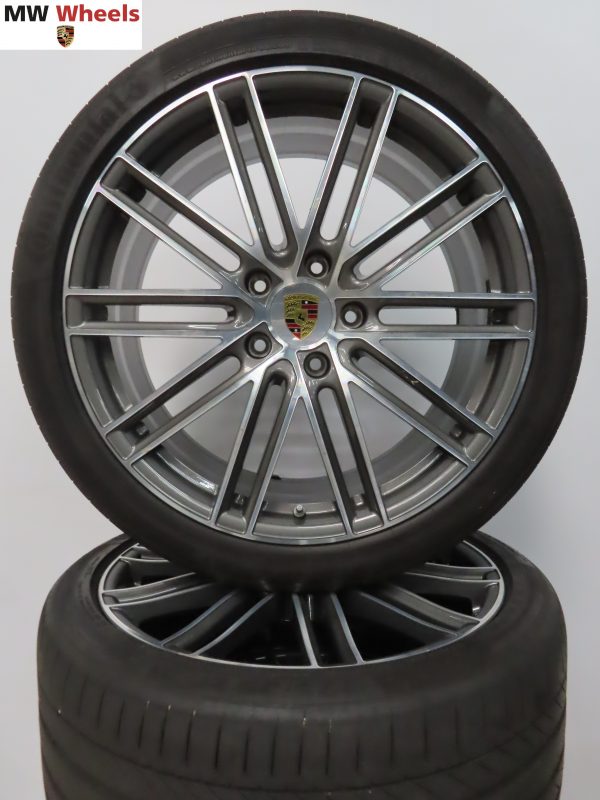 Originele Porsche Panamera 971 Turbo IV 21 inch velgen met Continental zomerbanden