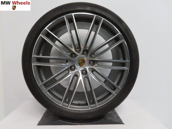 Originele Porsche Panamera 971 Turbo IV 21 inch velgen met Continental zomerbanden - Afbeelding 2